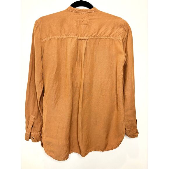 Pilcro Anthropologie Ruffles Linen Blend Shirt Size XS - Small - n76 - Picture 2 of 16